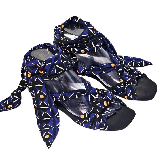 Mango Ankle Tie Up  Flat Sandals EU 39/ US 8.5 - Picture 2 of 7